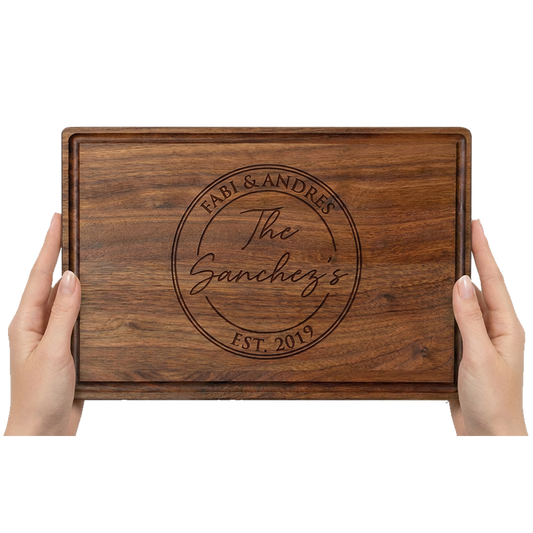 ENGRAVED SOLID WOOD CUTTING BOARD
