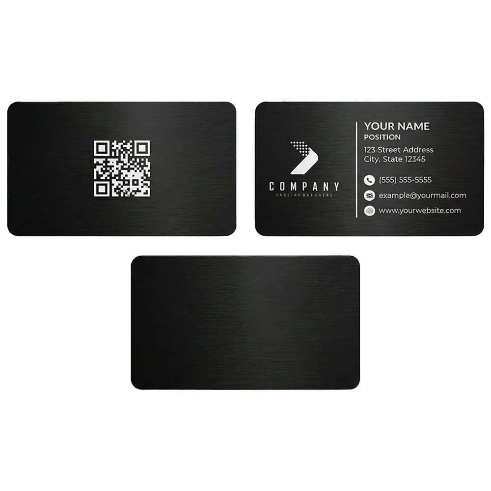 BLACK METAL BUSINESS CARDS (25 PACK)